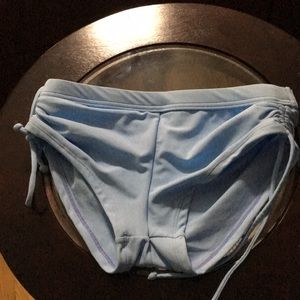 Baby blue side sinched bikini bottom